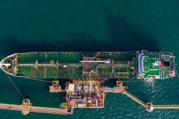 Fototapeta na wymiar shipping oil and gas aerial top view