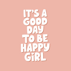 Motivational hand drawn creative lettering. Inspirational white quote