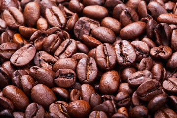 Roasted coffee beans background