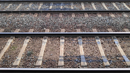 Rail tracks a Arashiyama station