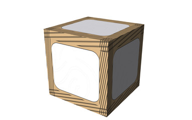 colorful cube isolated on white background and 3D illustration