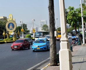 Ratchadamnoen Klang Road street in Bangkok