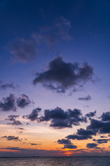 dramatic sky vertical with clouds on twilight in the evening 