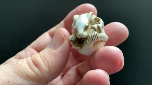 Chinesisches Tierkreis - Symbol Ratte aus Elfenbein