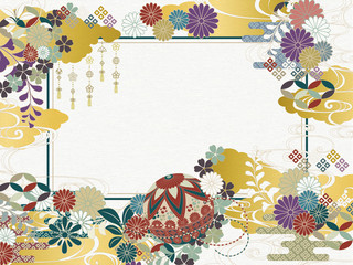 和柄背景素材レトロポップ