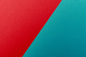 Red and blue paper texture background. Place for text. Two tones. Background for presentation.