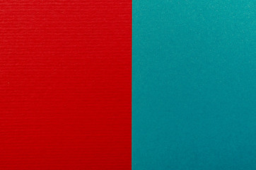 Red and blue paper texture background. Place for text. Two tones. Background for presentation.