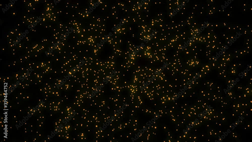 Wall mural abstract bokeh glitter lights background of flickering gold particles and light flare
