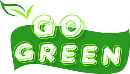 Go Green Eco Organic Vector Composition