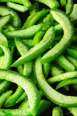 Candied bright green avocado flesh mix