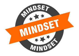 Fototapeta premium mindset sign. mindset round ribbon sticker. mindset tag