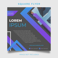Business square gradient flyer template