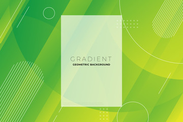 Green Gradient Geometric Background