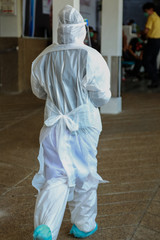 Doctor wearing protective clothing against  the new, rapidly expanding Coronavirus.