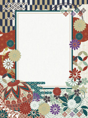 ポップな和柄背景素材