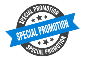 special promotion sign. special promotion round ribbon sticker. special promotion tag