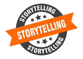 Obraz premium storytelling sign. storytelling round ribbon sticker. storytelling tag