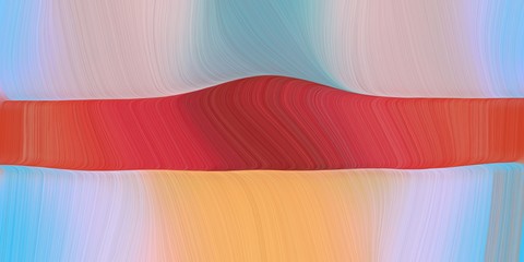 Obraz premium creative fluid artistic graphic with modern waves background design with silver, moderate red and sandy brown color