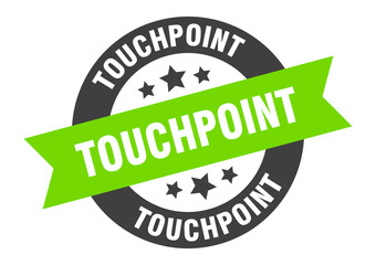 touchpoint sign. touchpoint round ribbon sticker. touchpoint tag