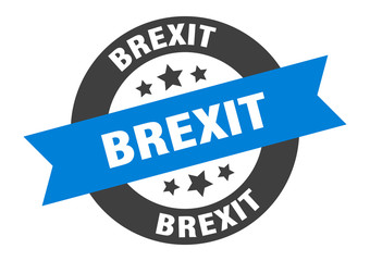 brexit sign. brexit round ribbon sticker. brexit tag