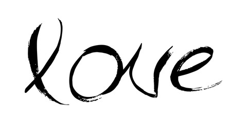 Obraz premium Handwritten black lettering Love