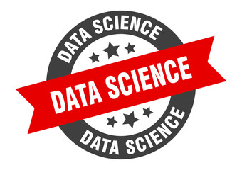 data science sign. data science round ribbon sticker. data science tag