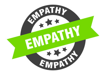 empathy sign. empathy round ribbon sticker. empathy tag