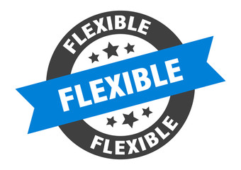 flexible sign. flexible round ribbon sticker. flexible tag