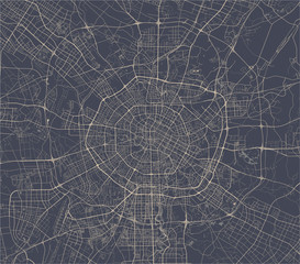 map of the city of Chengdu, China