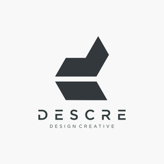 Naklejka premium abstract letter D logo design . The logo can be used for business construction, sport, consulting, financial companies. Vector design template elements for your application or corporate identity.