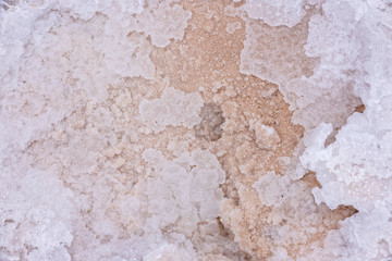 Detail of a salt flat soil in Salta, Argentina