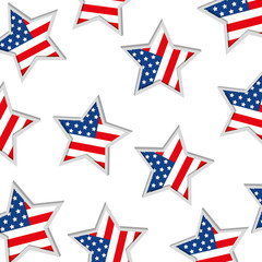 Isolated usa star background vector design