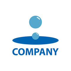 water drops fall into the pond, for a company logo or symbol