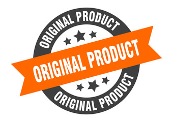 original product sign. original product round ribbon sticker. original product tag
