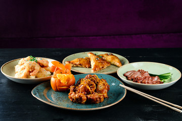 traditional chinese holiday food set