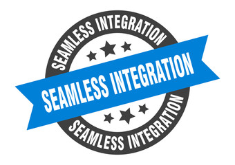 Fototapeta premium seamless integration sign. seamless integration round ribbon sticker. seamless integration tag