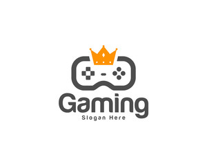 Game logo template vector. Joystick design Icon. Stylized joystick buttons. Creative design. Illustration