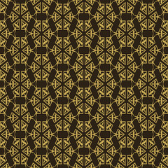 Obraz premium Seamless Pattern | Geometric background | Gold on Black | Vector