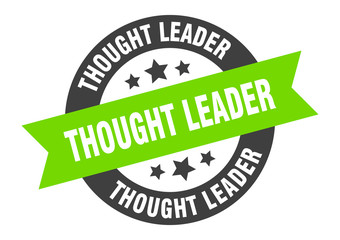thought leader sign. thought leader round ribbon sticker. thought leader tag