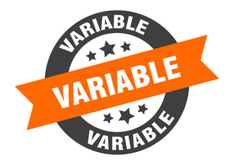 Fototapeta premium variable sign. variable round ribbon sticker. variable tag