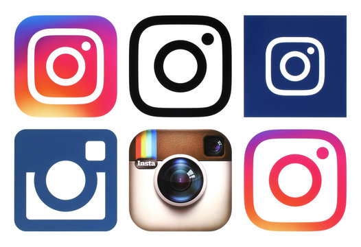 Kiev, Ukraine - November 25, 2016: Instagram logos printed on white paper. Instagram is an online mobile photo-sharing, video-sharing service