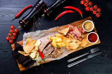 beer snacks served in the restaurant