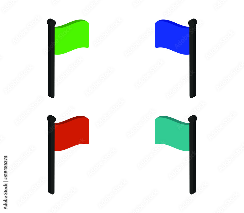 Sticker flags set