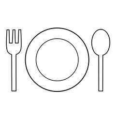 icon of plate fork spoon