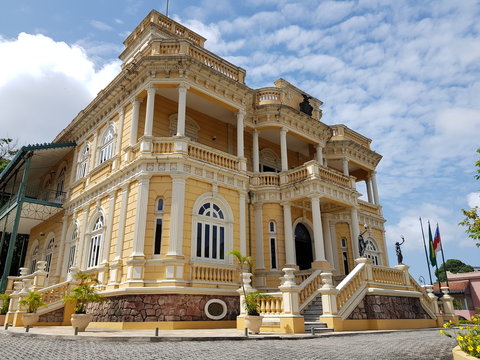  The Pal&aacute;cio Rio Negro was built in 1910 by the German rubber dealer Waldemar Scholz as a residence and was therefore known as the "Palacete Scholz". Manaus, Amazon - Brazil