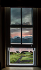 Window viewing the lake