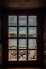Window viewing the ocean