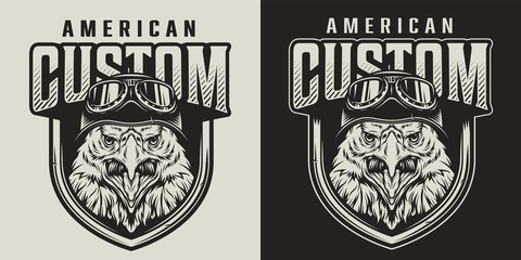 Vintage custom motorcycle label