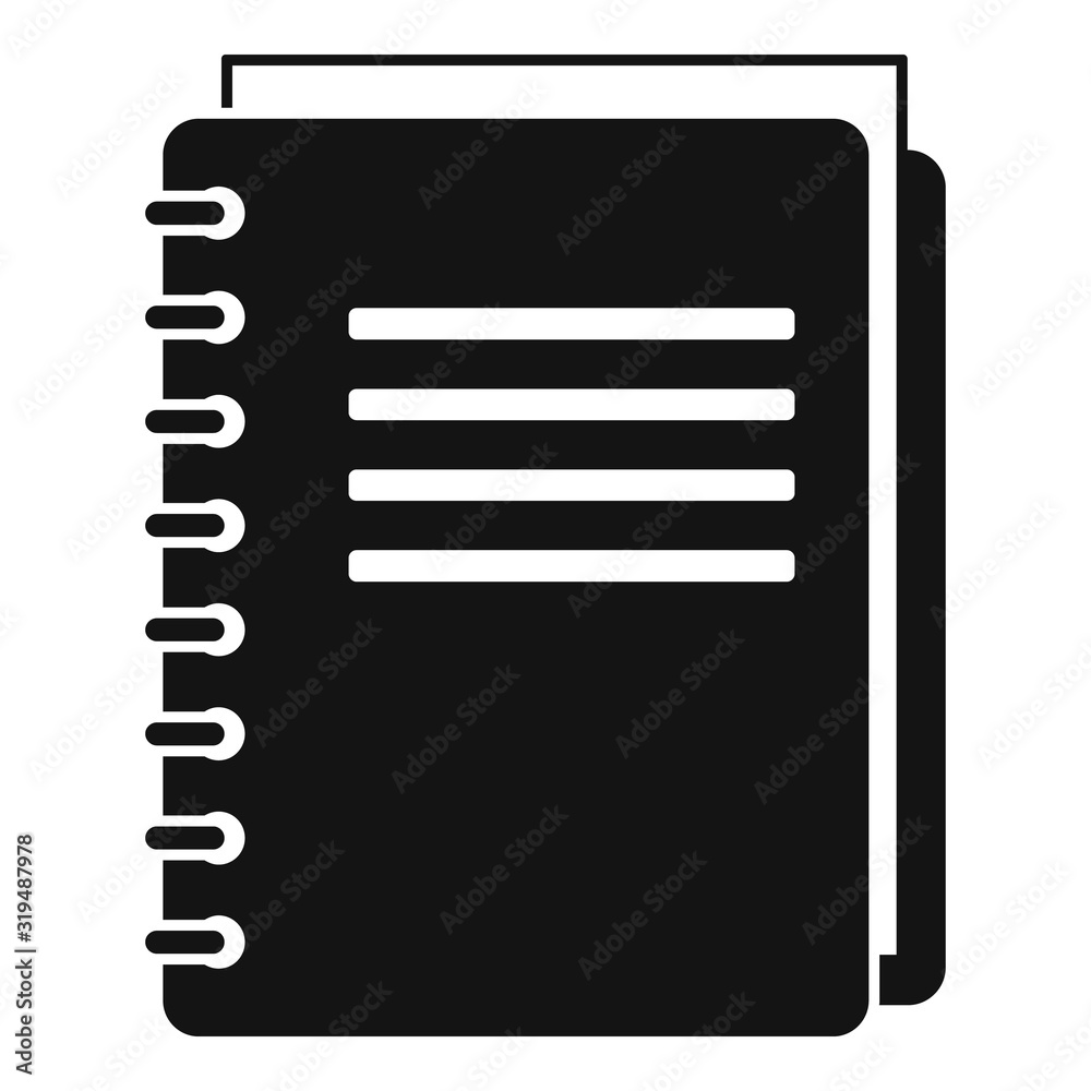 Poster school notebook icon. simple illustration of school notebook vector icon for web design isolated on 