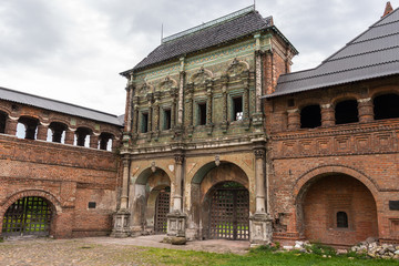 Fototapeta premium Buildings of Antique Krutitsy Metochion in Moscow